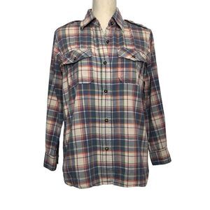 Current/Elliott Long Sleeve Button-Down Shirt Plaid Size Small (1)